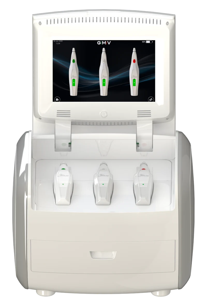 Dispositif médical micro-plasma GMV Plexr Plus avec ses pièces à main