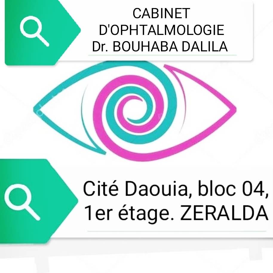 Cabinet d’ophtalmologie Dr Bouhaba Dalila — visuel professionnel publié par le propriétaire, janvier 2020.